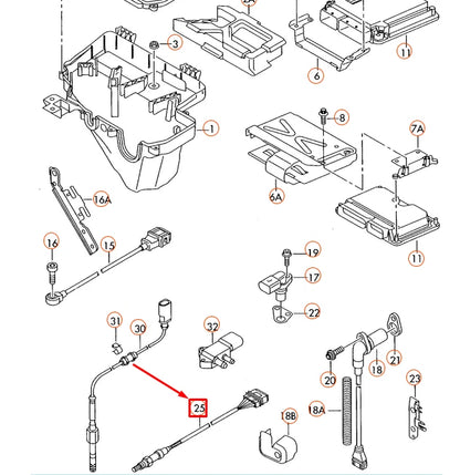 NEW AUDI A6 C6 LAMBDA OXYGEN SENSOR 07L906262R ORIGINAL