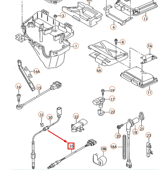 NEW AUDI A6 C6 LAMBDA OXYGEN SENSOR 07L906262R ORIGINAL