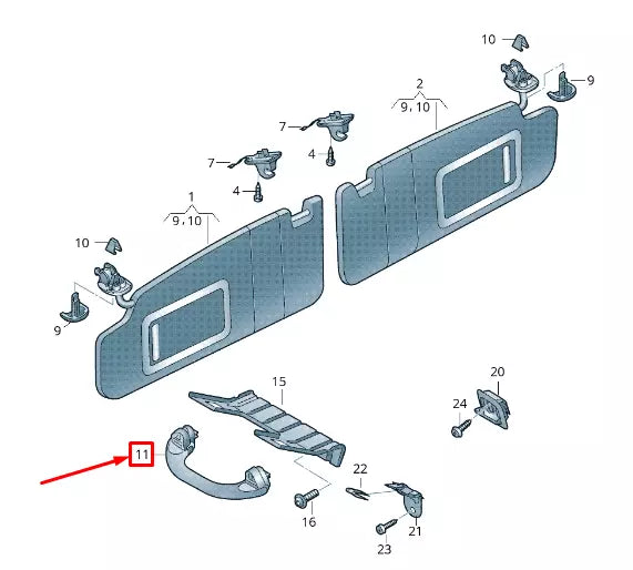 NEW VW JETTA MK6 16 FRONT ROOF GRAB HANDLE 5C6857607B 82V 5C6857607B82V ORIGINAL