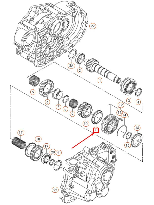 NEW AUDI A1 MK1 6TH GEAR SYNCHRONIZER RING 02M311295E