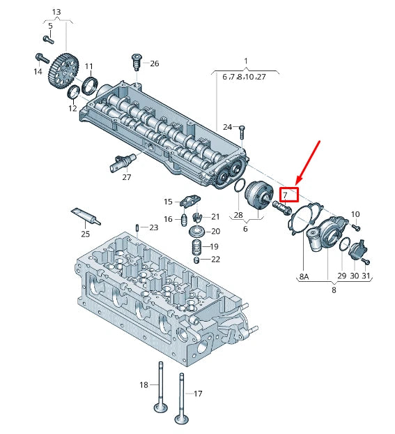 NEW AUDI TT FV ENGINE VARIABLE VALVE TIMING OIL CONTROL VALVE 03L906455C
