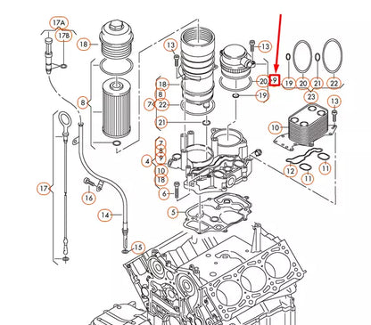 NEW AUDI A4 B7 OIL SEPARATOR 057103495N ORIGINAL