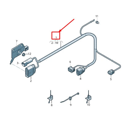 NEW AUDI Q8 4MN REAR AXLE ADAPTER CABLE LOOM 4M0971165P