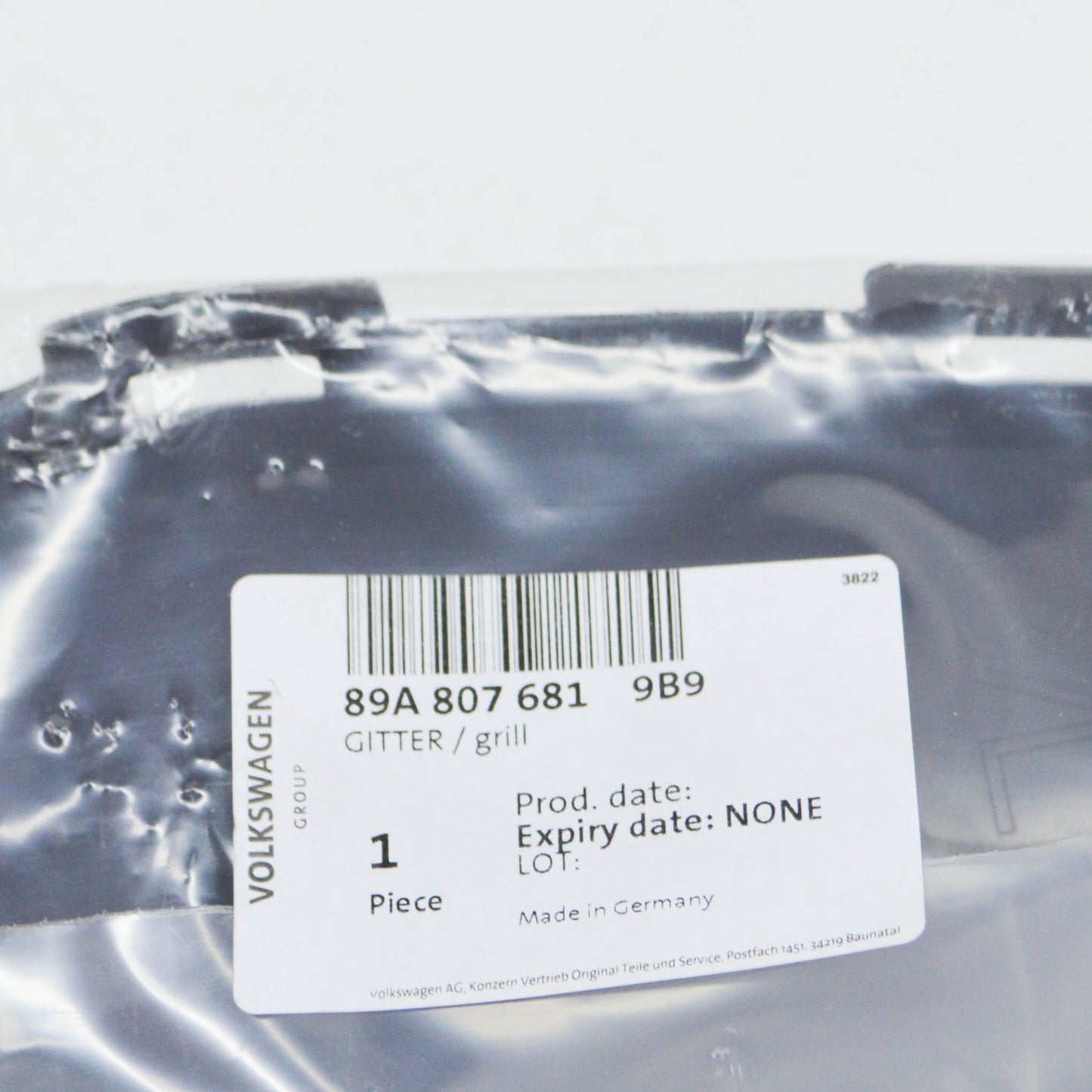 NEW AUDI Q4 E-TRON FRONT LEFT AIR GUIDE GRILLE 89A8076819B9 ORIGINAL