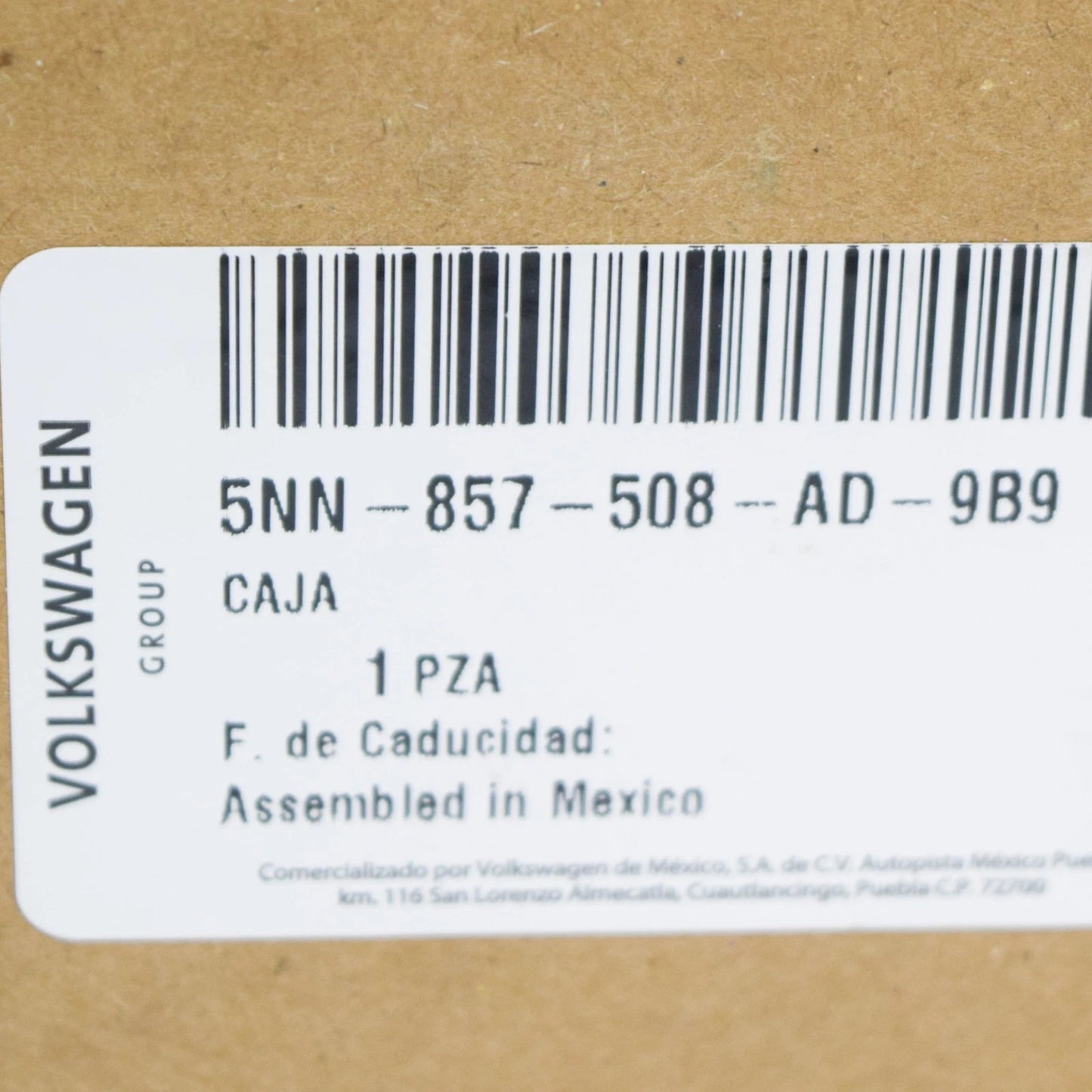 NEW VW TIGUAN AD1 FRONT RIGHT DOOR MIRROR COVER LHD 5NN857508AD9B9 ORIGINAL