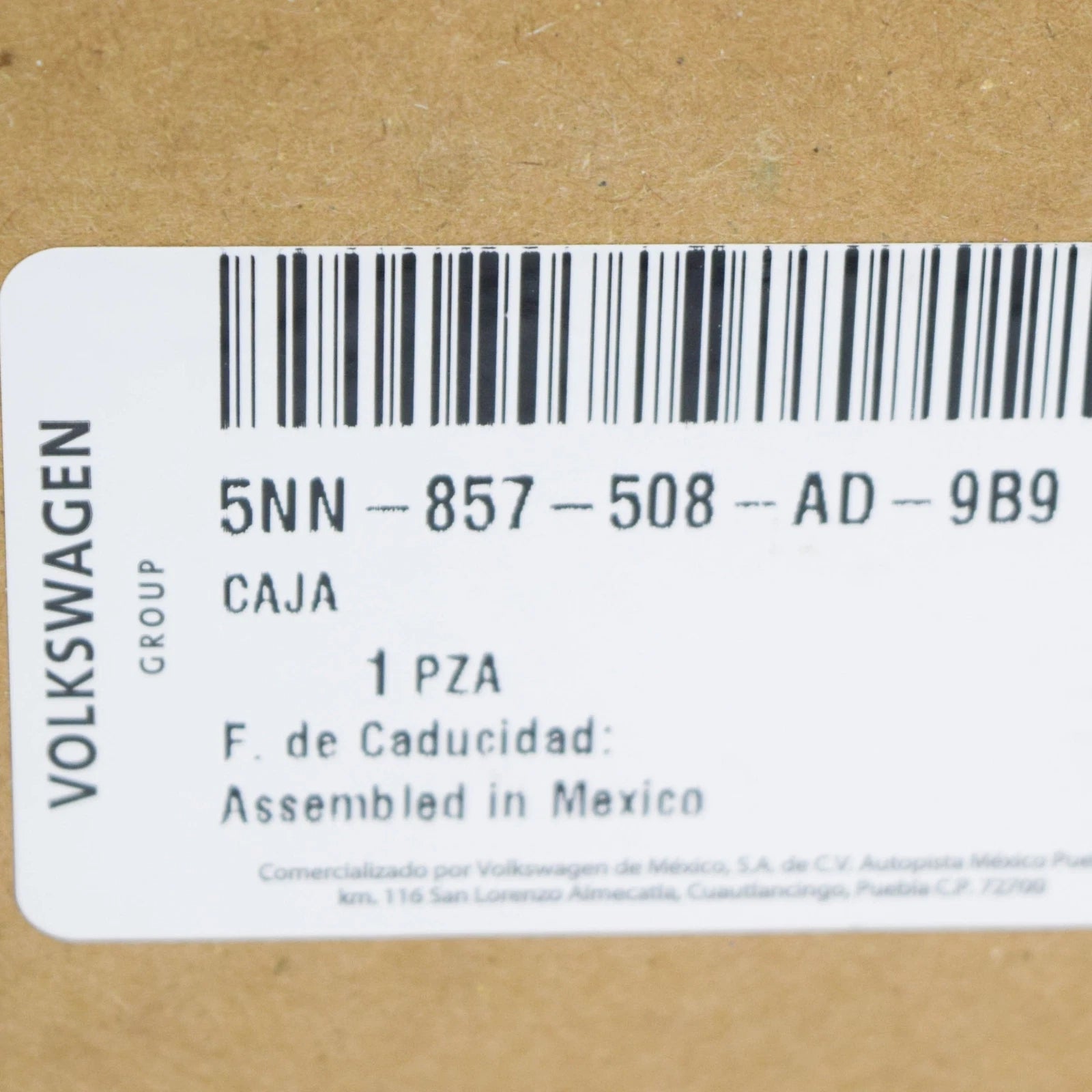 NEW VW TIGUAN AD1 FRONT RIGHT DOOR MIRROR COVER LHD 5NN857508AD9B9 ORIGINAL