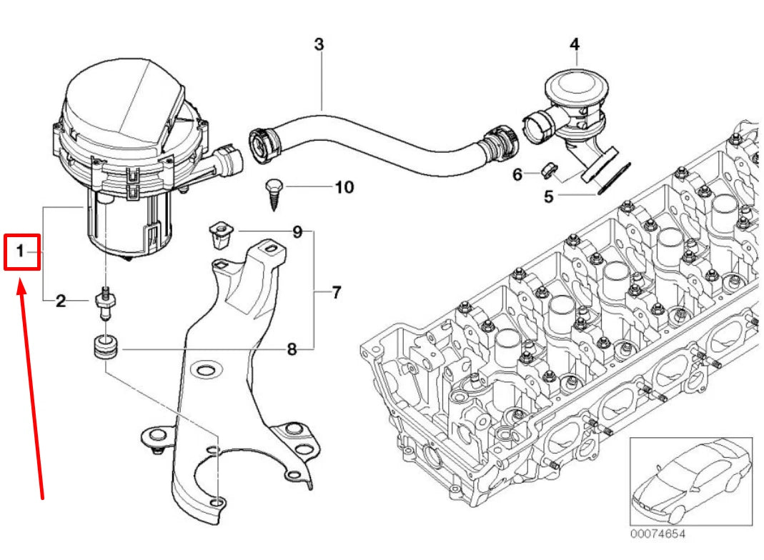 NEW BMW 3 CABRIO E46 SECONDARY AIR PUMP 11727837138 7837138 ORIGINAL