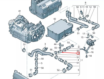 NEW VOLKSWAGEN LOAD UP COOLANT T-PIECE 5Q0121087F