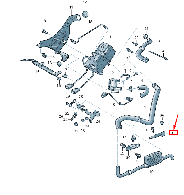 NEW VW TOUAREG 7P EXHAUST HEATER SILENCER RETAINING BRACKET 7P0815611A ORIGINAL