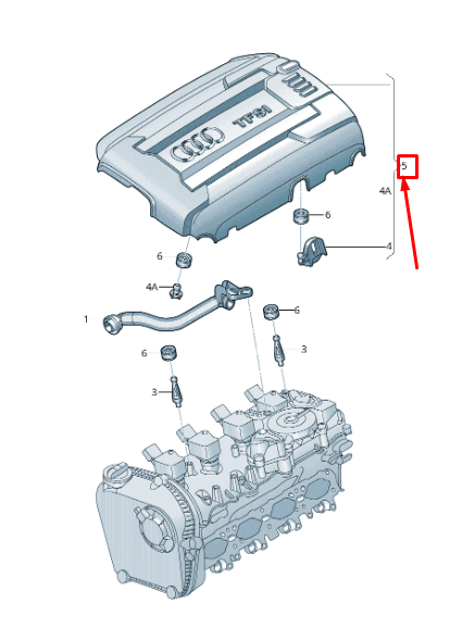 new audi q3 8u engine cover 06k103925s original