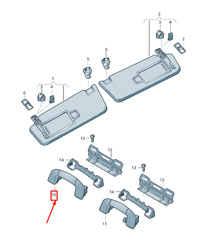 NEW VW TIGUAN AD FRONT ROOF GRAB HANDLE 5NA857607D82V 5NA857607D 82V ORIGINAL