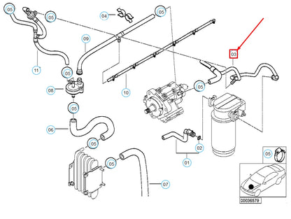 NEW BMW 5 E39 FUEL FEED LINE 13532248055 2248055 ORIGINAL