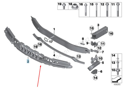 NEW BMW 3 F30 FRONT BUMPER FOAM 51117255364 7255364 2015 ORIGINAL