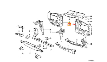 NEW BMW 5 E28 FRONT LEFT PANEL 41131930989 ORIGINAL