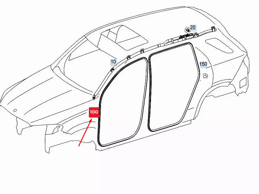 NEW MERCEDES-BENZ GLE W167 FRONT DOOR EDGE GUARD A1676971800 ORIGINAL