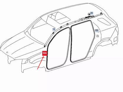 NEW MERCEDES-BENZ GLE W167 FRONT DOOR EDGE GUARD A1676971800 ORIGINAL