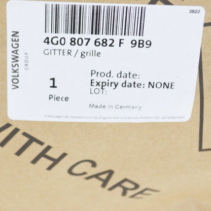 NEW AUDI A6 C7 FRONT BUMPER RIGHT LOWER GRILLE 4G0807682F9B9 2012 ORIGINAL