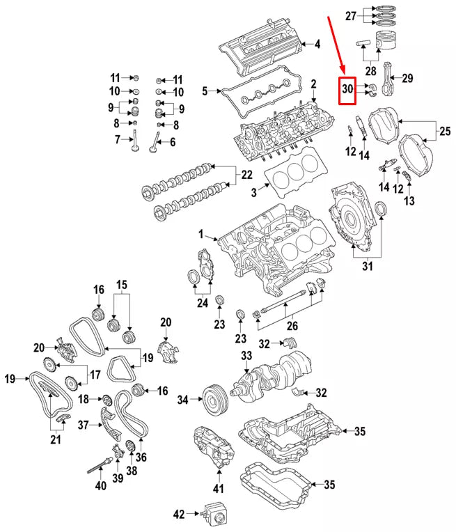 NEW AUDI A4 AVANT B7 ENGINE CONNECTING ROD BEARING 06E105701SBLA ORIGINAL