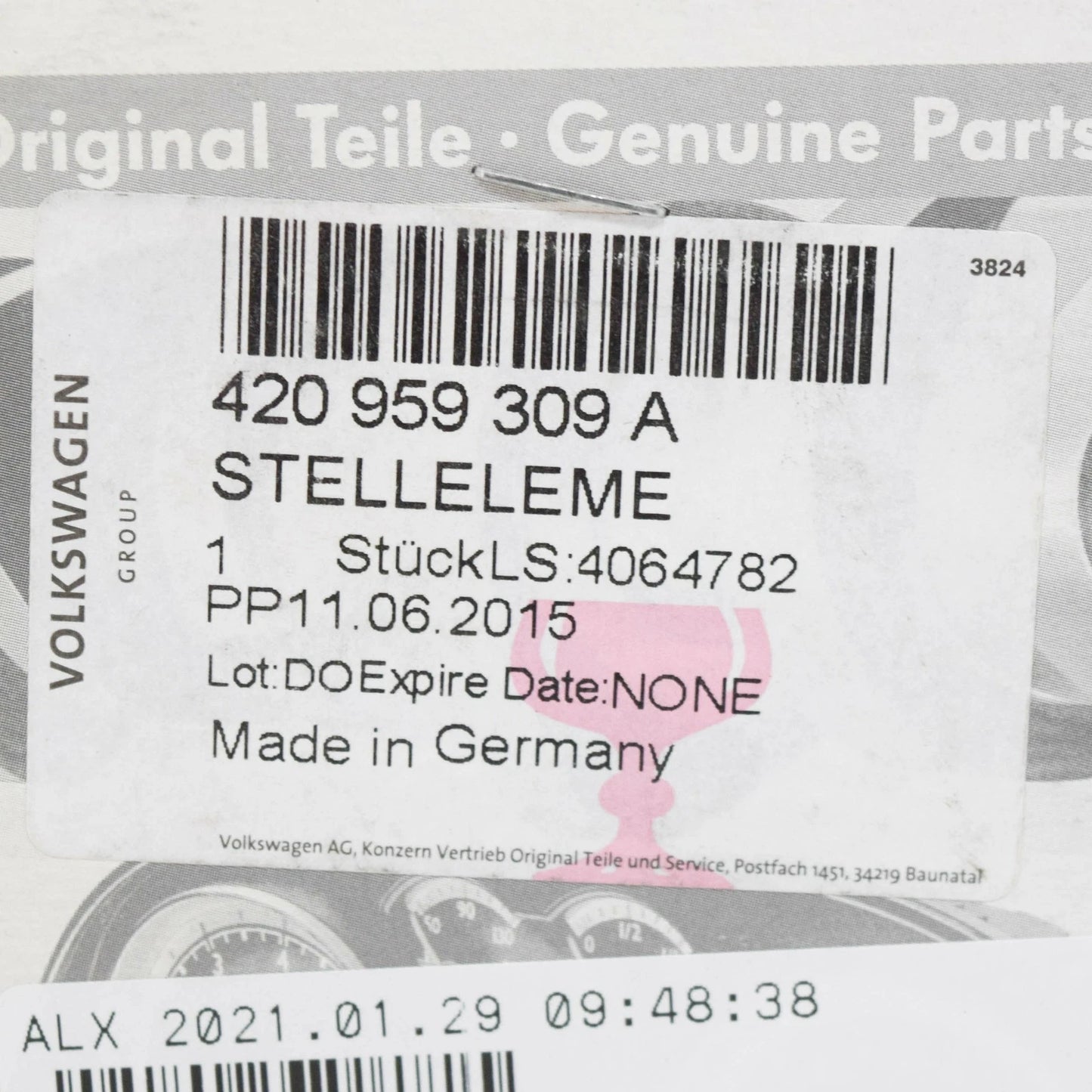 NEW AUDI R8 42 FRONT ACTUATOR THROTTLE CONTROL ELEMENT 420959309A