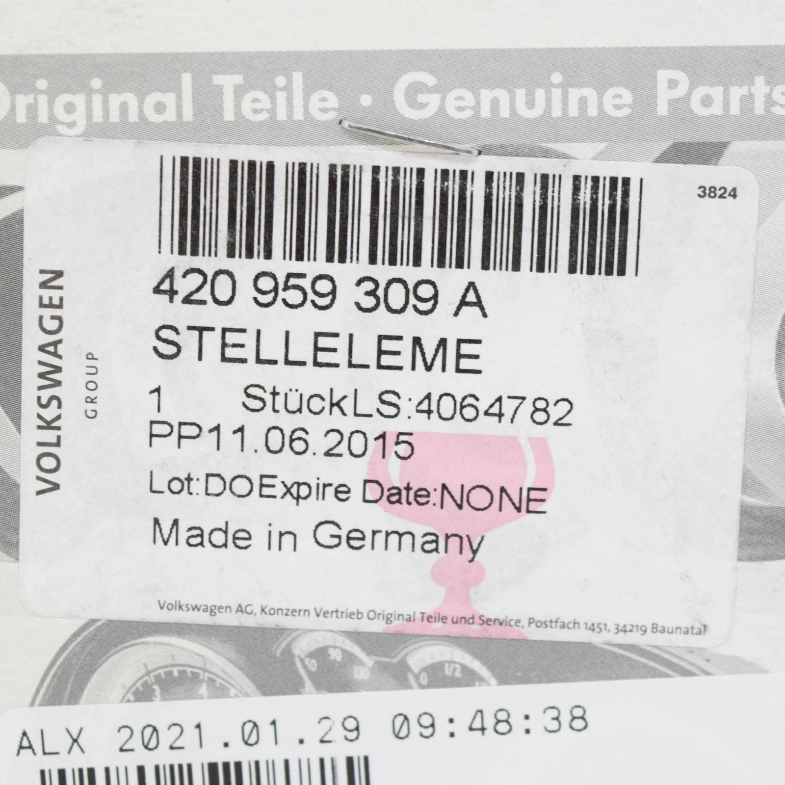 NEW AUDI R8 42 FRONT ACTUATOR THROTTLE CONTROL ELEMENT 420959309A