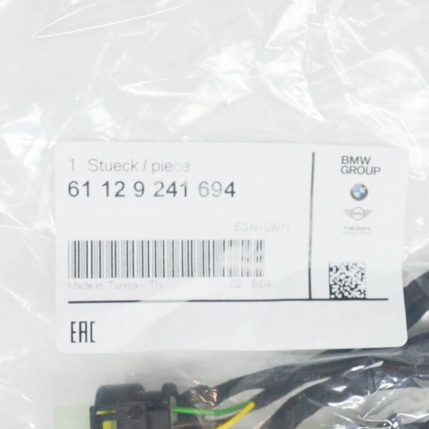 NEW BMW 5 F10 FRONT BUMPER PDC WIRING HARNESS LOOM 61129241694 ORIGINAL