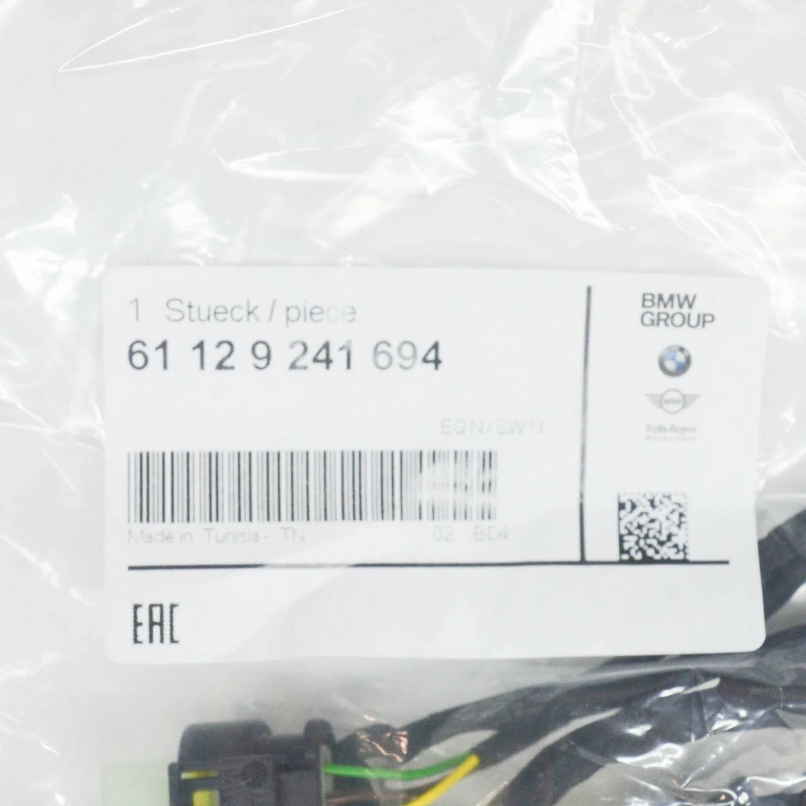 NEW BMW 5 F10 FRONT BUMPER PDC WIRING HARNESS LOOM 61129241694 ORIGINAL