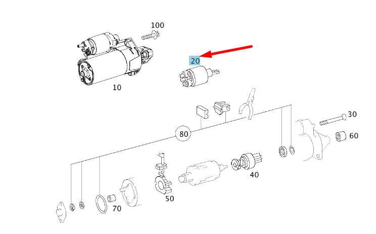 new mercedes-benz e w212 starter solenoid switch a0021520310 original