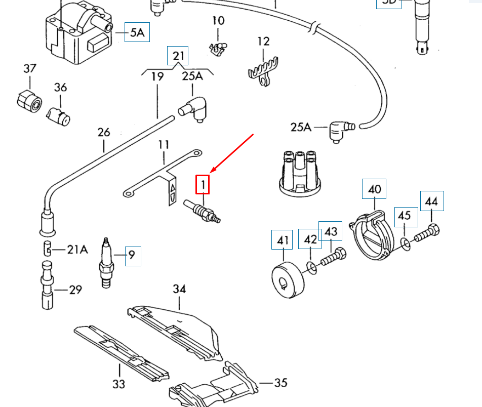 new volkswagen beetle 9c glow plug n10579202 original