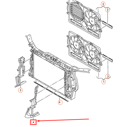NEW AUDI A4 8K B8 LEFT AIR GUIDE 8K0121283S ORIGINAL