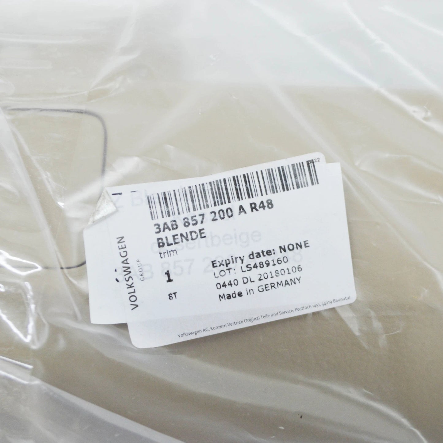 NEW VOLKSWAGEN CC INSTRUMENT PANEL LEFT TRIM LHD 3AB857200AR48 ORIGINAL