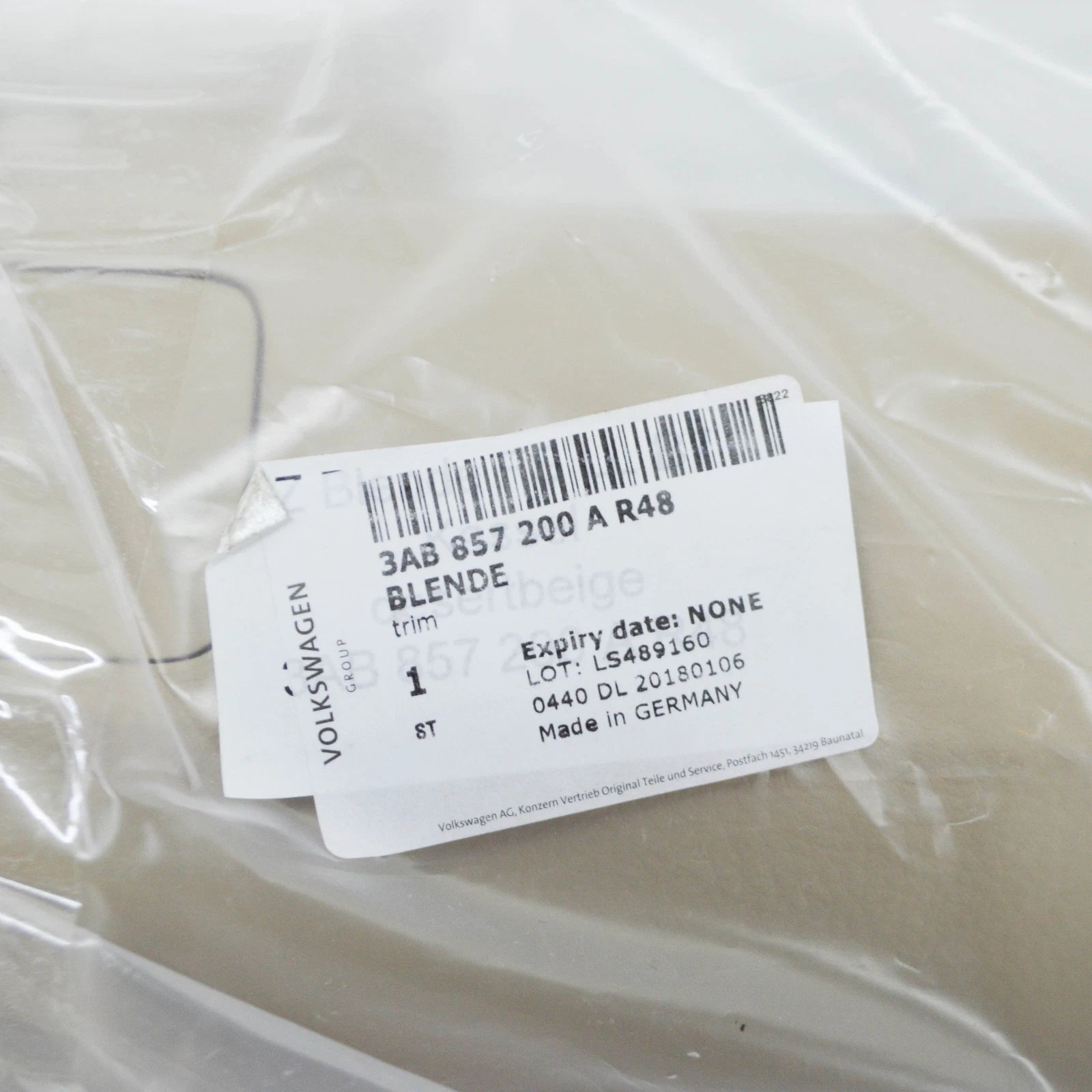 NEW VOLKSWAGEN CC INSTRUMENT PANEL LEFT TRIM LHD 3AB857200AR48 ORIGINAL