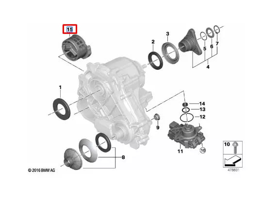NEW BMW 5 G30 GEARBOX MOUNT 22326860534 6860534 ORIGINAL