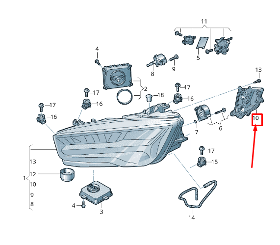 NEW AUDI RS7 SPORTBACK 4G LEFT HEADLIGHT COVER CAP 4G8941159A ORIGINAL