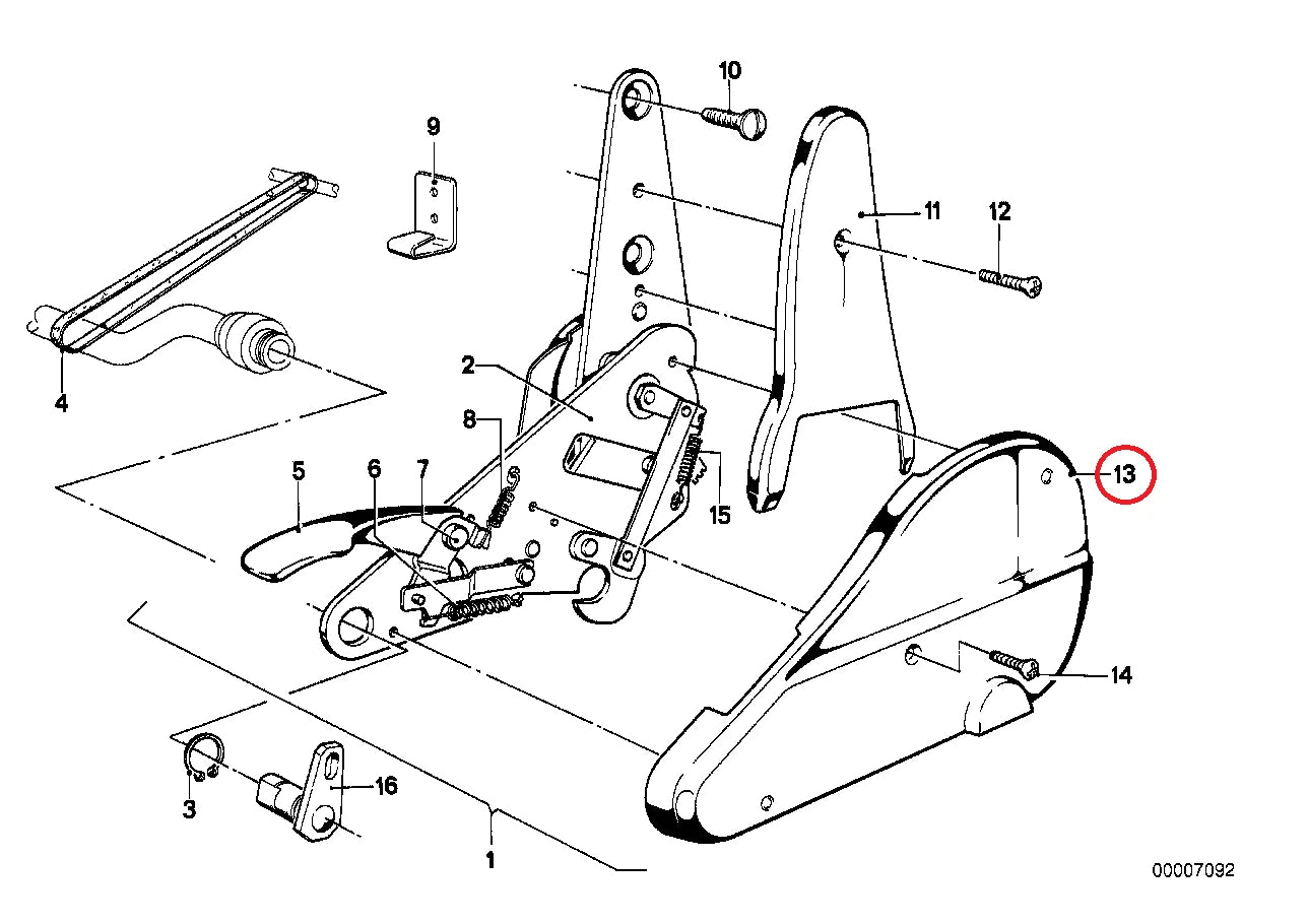 NEW BMW E21 E24 OUTER SEAT COVER LEFT 52101859671 1859671 ORIGINAL