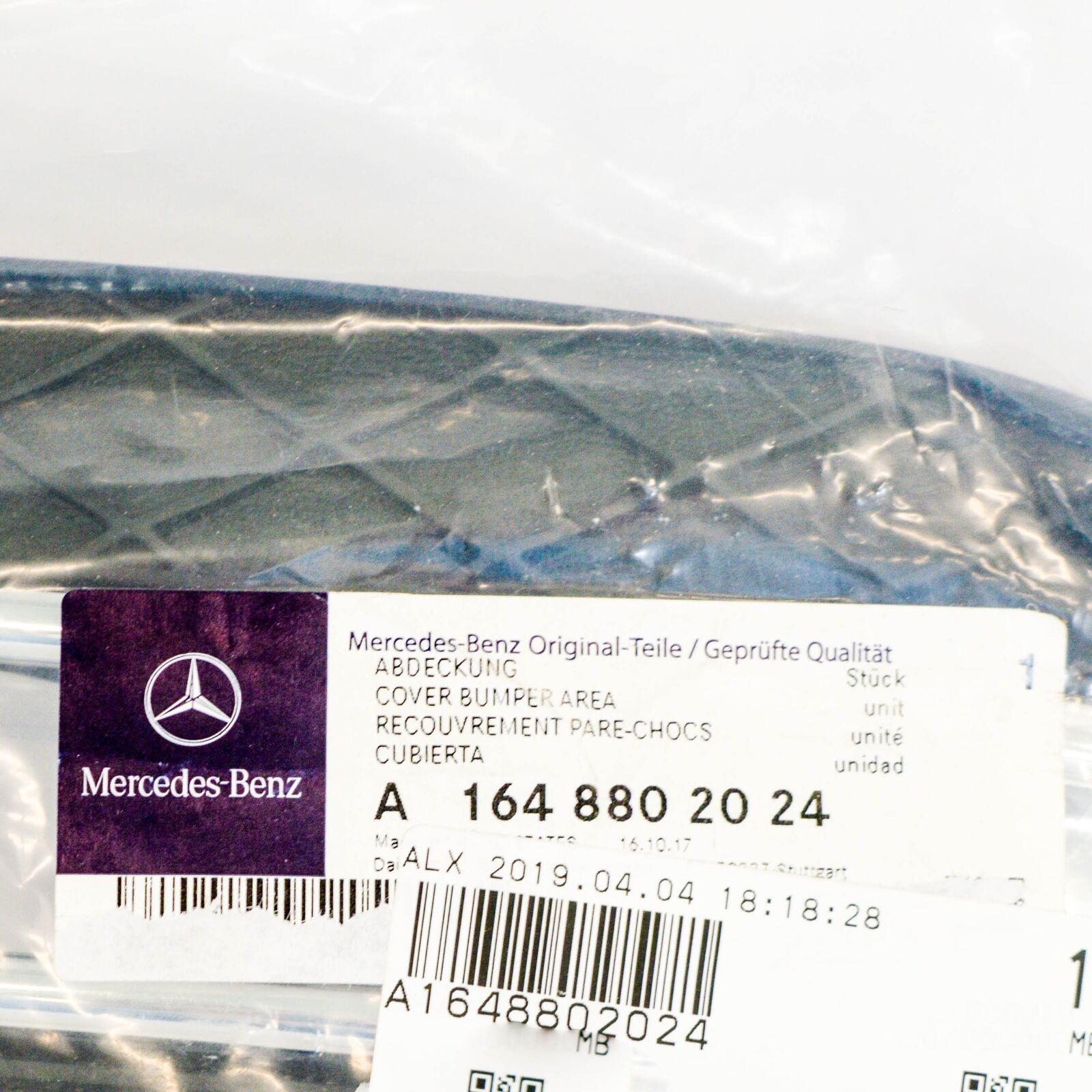 NEW MERCEDES BENZ ML W164 FRONT BUMPER RIGHT GRILLE COVER A1648802024 ORIGINAL