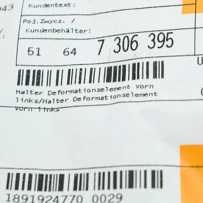 NEW BMW I3 I01 FRONT LEFT DEFORMATION ELEMENT BRACKET 51647306395 ORIGINAL