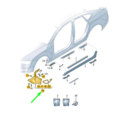 NEW AUDI A7 4G8 FRONT RIGHT WHEEL SPOILER 4G8853888J