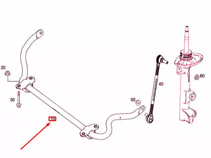 NEW MERCEDES-BENZ C W204 FRONT TORSION BAR A2043230665 ORIGINAL