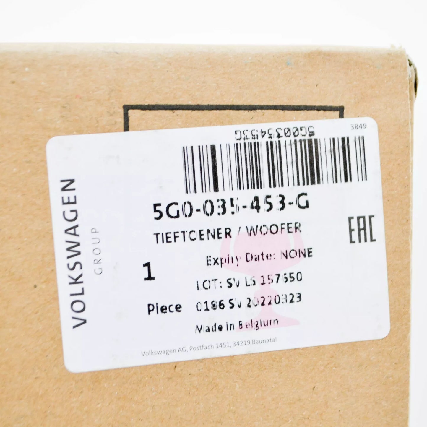 NEW VW GOLF VII 5G MK7 REAR LEFT DOOR BASS LOUDSPEAKER 5G0035453G