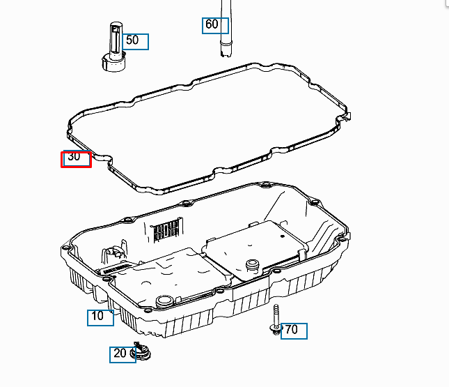 NEW MERCEDES-BENZ E W213 TRANSMISSION OIL PAN GASKET A725271530064 ORIGINAL