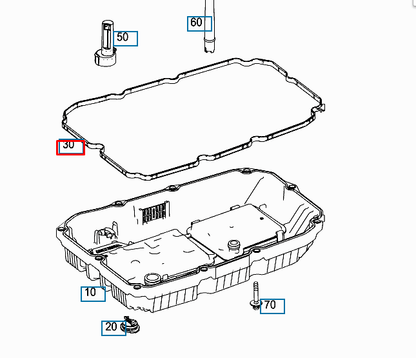 NEW MERCEDES-BENZ E W213 TRANSMISSION OIL PAN GASKET A725271530064 ORIGINAL