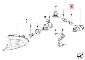 NEW BMW 3 E46 FRONT RIGHT WING FENDER INDICATOR 63137165916 ORIGINAL