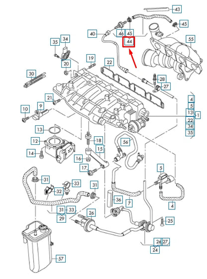 NEW AUDI Q3 8U TURBO CONNECTING HOSE 06J133781BE ORIGINAL