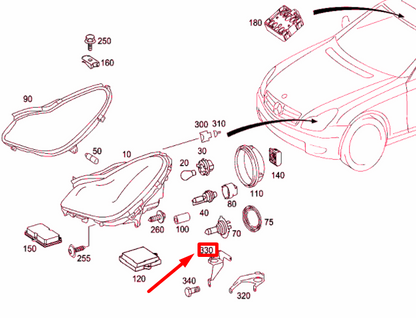 NEW MERCEDES-BENZ CLS C219 FRONT LEFT LIGHTING UNIT BRACKET A2198290314 ORIGINAL