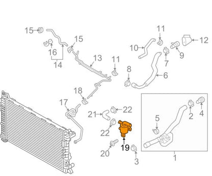 NEW AUDI A4 B8 HEATER CONTROL VALVE SOLENOID 4H0121671D ORIGINAL