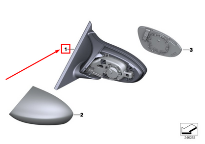 new bmw 1 cabrio e88 front left door wing mirror 8051913 51168051913 original