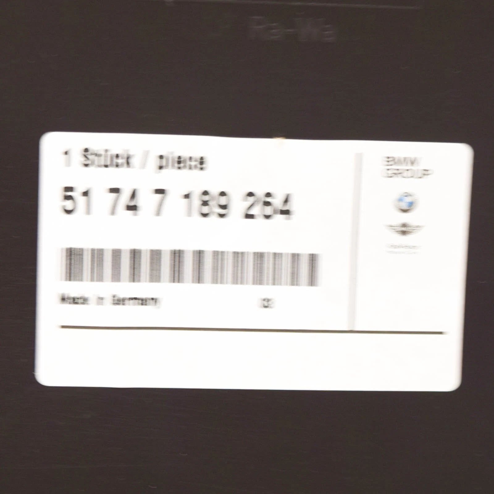 NEW BMW 1 E81 M BOTTOM AIR DUCT 51747189264 7189264 ORIGINAL