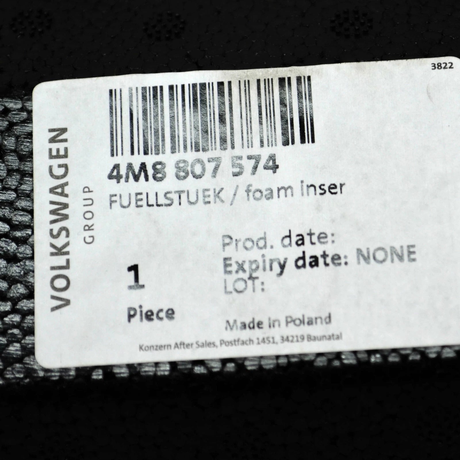 NEW AUDI Q8 BUMPER BUMPER IMPACT ABSORBER FOAM RIGHT 4M8807574