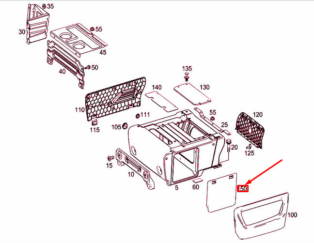 NEW MB VITO W447 SEAT CASE OUTER BATTERY COVER A44754100059051 ORIGINAL