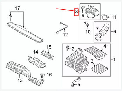 NEW VW GOLF VII 5G MK7 ENGINE AIR INTAKE HOSE 04E129654R ORIGINAL